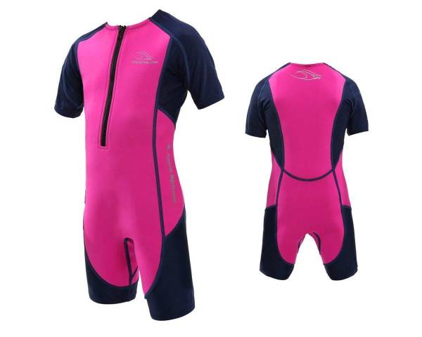 Aqua Sphere STINGRAY HP2 Kinder UV Shortie Badeanzug Neopren Shorty Wetsuit pink